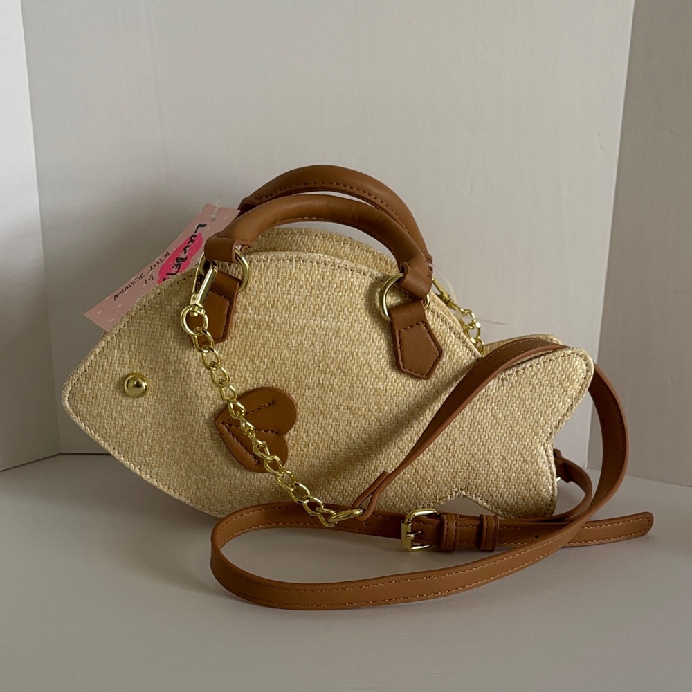 ☀️Betsey Johnson Cream Straw Fish Mini Bag - Picture 6 of 11